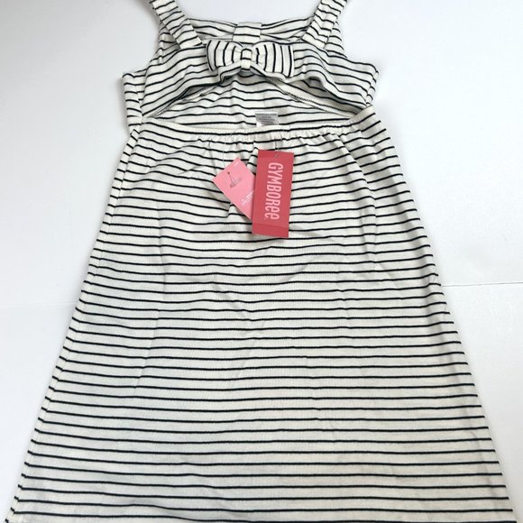 NWT Gymboree Girl Stripe Butterfly Knit Dress & Matching Pony Holder Size 9 - Picture 4 of 7